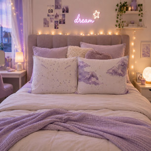 Personalized Lavender Cloud Watercolour Celestial Accent Pillow