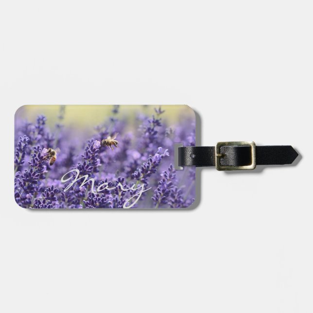 Personalized || Lavender field Luggage Tag (Front Horizontal)