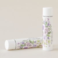 Personalized Lavender Floral Lip Balm