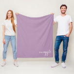 Personalized Lavender Herb Fleece Blanket
