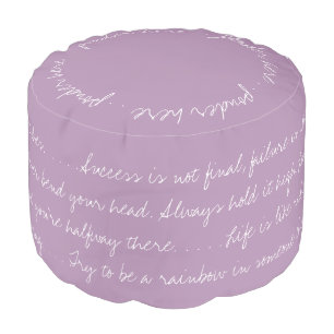 Personalized Lavender Herb Pouf