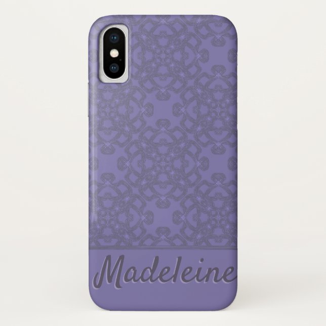 Personalized lavender pattern Case-Mate iPhone case (Back)