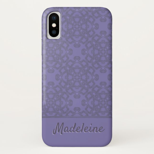 Personalized lavender pattern Case-Mate iPhone case (Back)