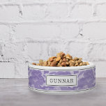 Personalized Lavender Purple Camo Pattern Pet<br><div class="desc">For the most awesome pets,  this cool personalized bowl for dogs or cats features a pastel lavender purple camouflage pattern with your pet's name in the center.</div>
