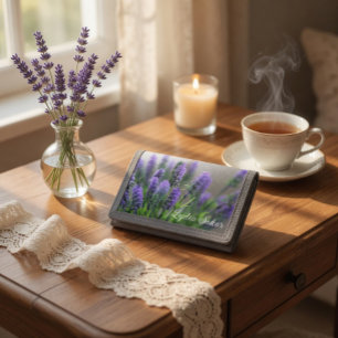 Personalized Lavender-Themed Photo Wallet