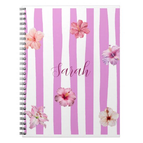 Personalized Lavender Watercolor Floral notebook