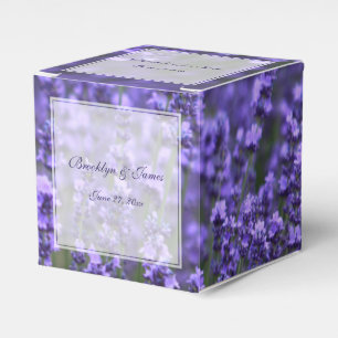 Personalized Lavender Wedding Favor Boxes
