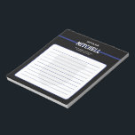 Personalized Law Enforcement Police Officer Lined Notepad<br><div class="desc">Personalized Thin Blue Line Police Officer Gifts</div>