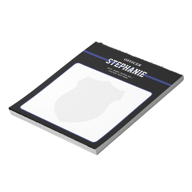 Personalized Law Enforcement Police Officer Notepad (Rotated)