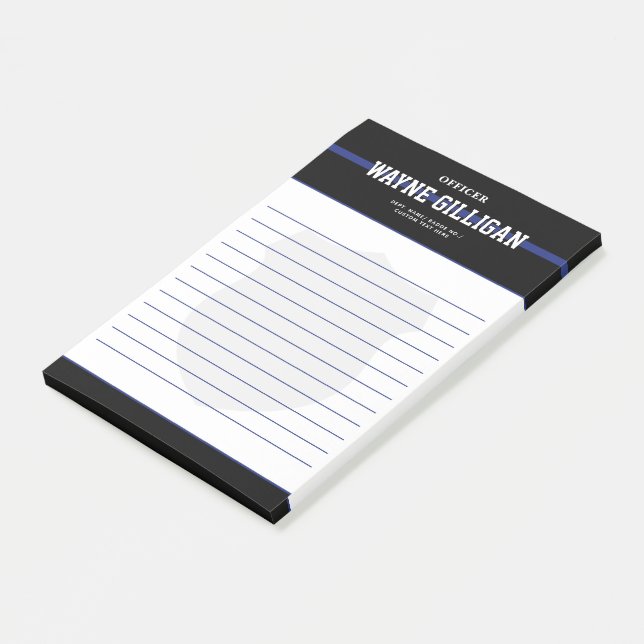 Personalized Law Enforcement Police Officer Post-it Notes (Angled)
