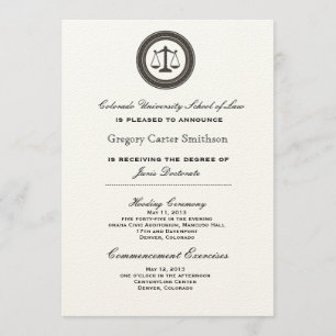 Personalized Law School Graduation Announcements