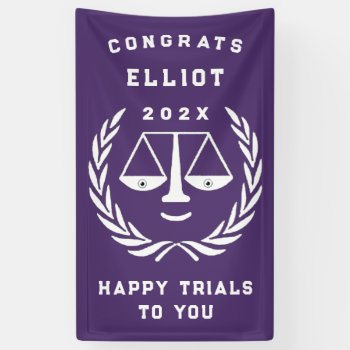 Personalized Law School Graduation Banner by partygames at Zazzle