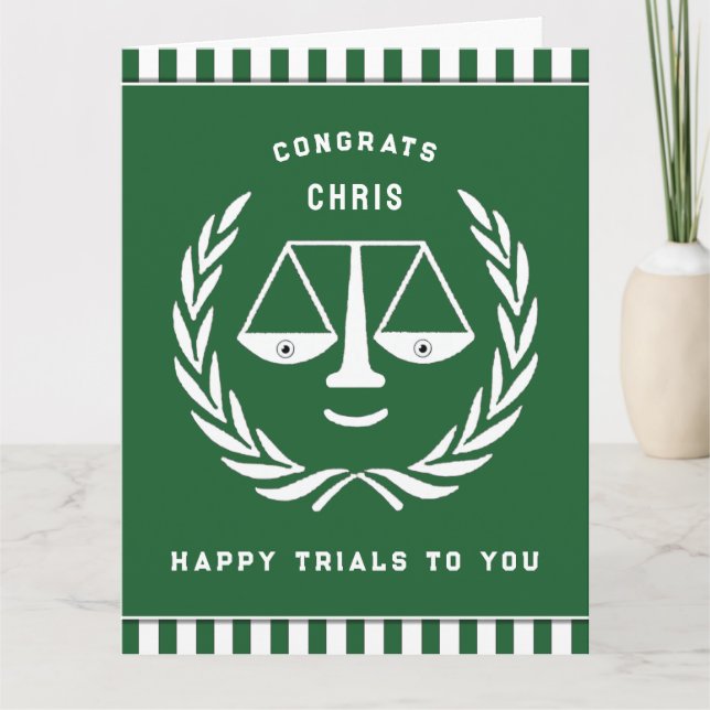 Personalized Law School Graduation Card (Front)