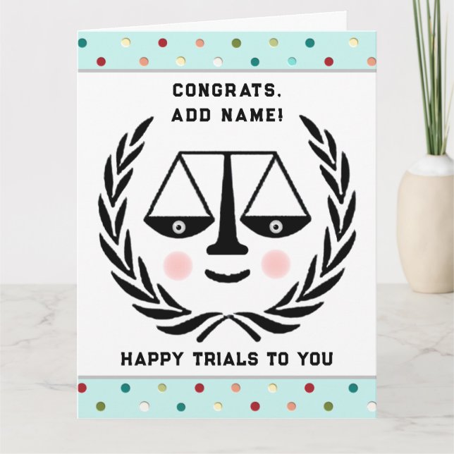Personalized Law School Graduation Card (Front)