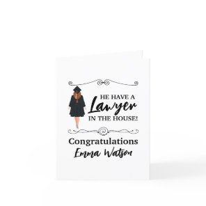 Personalized Law School Graduation Congratulations Thank You Card