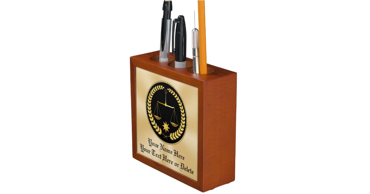 Personalized Law School Graduation Gifts for Her Desk Organizer | Zazzle.com