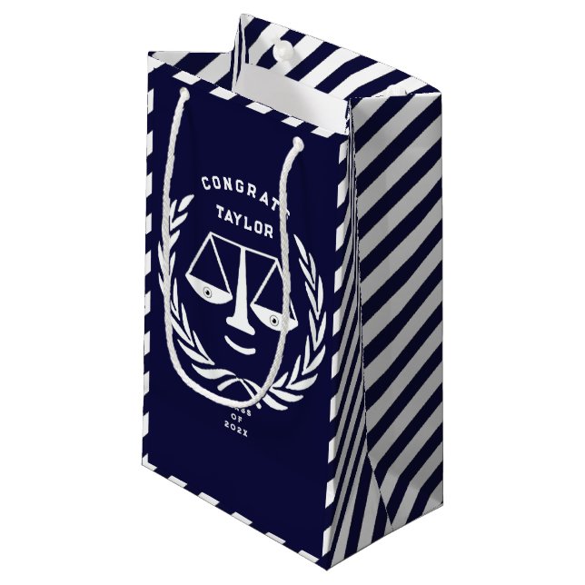 Personalized Law School Graduation Small Gift Bag (Front Angled)