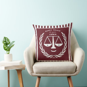 Personalized Law School Graduation Throw Pillow