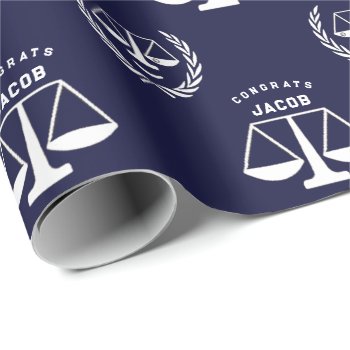Personalized Law School Graduation Wrapping Paper by ebbies at Zazzle