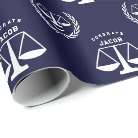Personalized Law School Graduation Wrapping Paper
