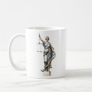 Personalized Law School/Lawyer Lady Justice  Coffee Mug