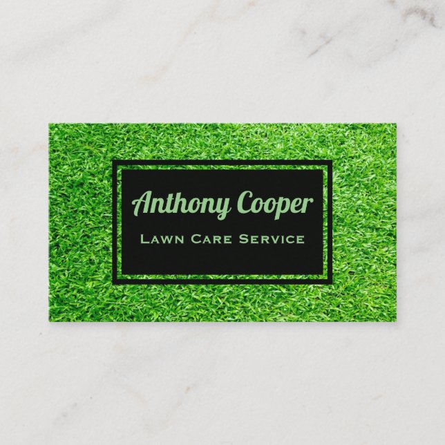 Personalized Lawn care gardening services Business Card (Front)