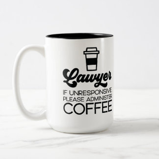 Personalized Lawyer & Coffee Gift Two-Tone Coffee Mug