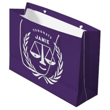 Personalized Lawyer Congrats Large Gift Bag by ebbies at Zazzle