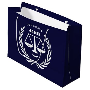 Personalized Lawyer Congrats Large Gift Bag by ebbies at Zazzle