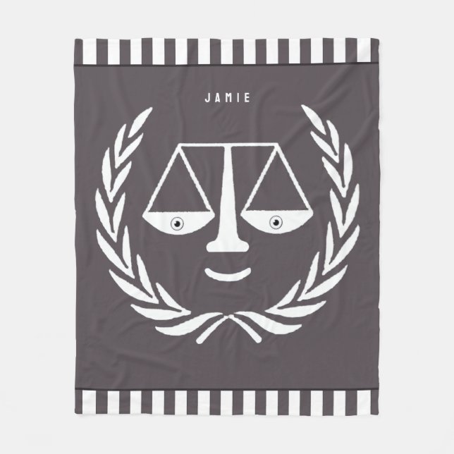 Personalized Lawyer Fleece Blanket (Front)