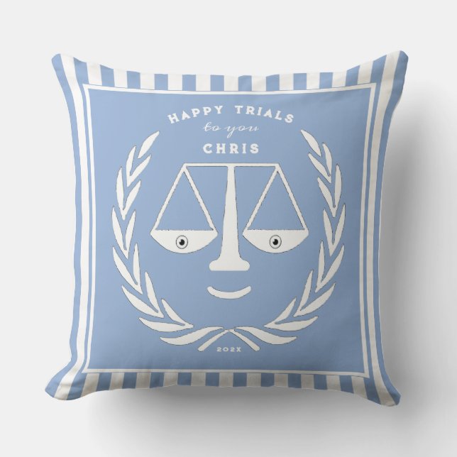 Personalized Lawyer Gift Throw Pillow (Front)