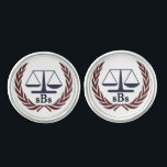 Personalized Lawyer Gifts Cufflinks<br><div class="desc">Personalized sterling silver plated cuff links for Attorney Lawyer/Law School Graduates,  HIM or HER.-Customize to edit to change font,  font color/size,  if desired.</div>