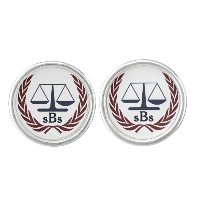 Personalized Lawyer Gifts Cufflinks (Front)