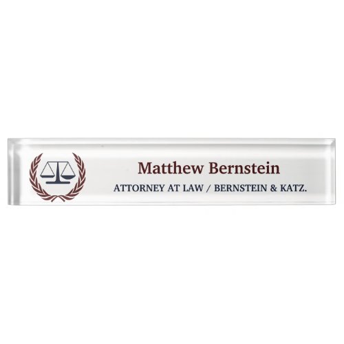 Personalized Lawyer Gifts Desk Name Plate