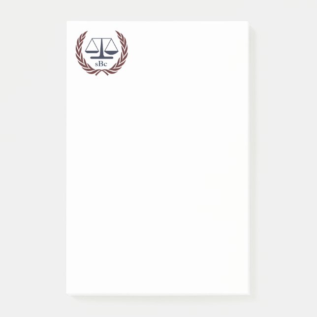 Personalized Lawyer Gifts Post-it Notes (Front)
