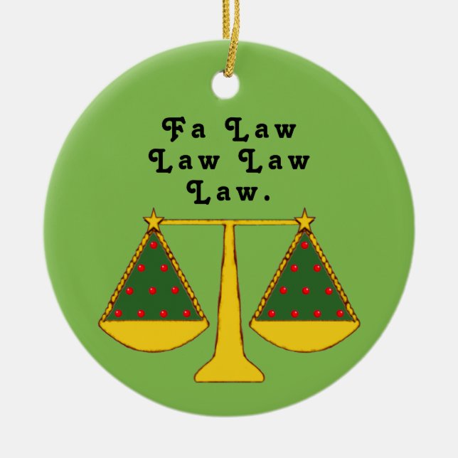 Personalized Lawyer Keepsake Ceramic Ornament (Front)
