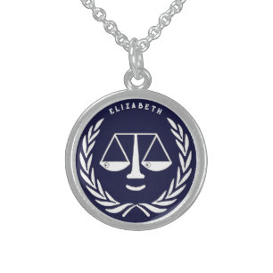 Personalized Lawyer Keepsake Gift Sterling Silver  Necklace