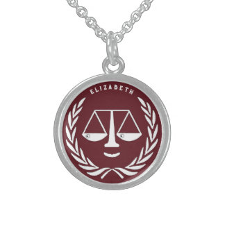 Personalized Lawyer Keepsake Gift Sterling Silver Necklace