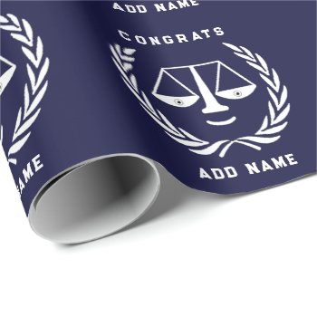 Personalized Lawyer Law School Gift Wrapping Paper by partygames at Zazzle