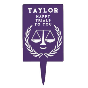 Personalized Lawyer Law School Grad Cake Topper