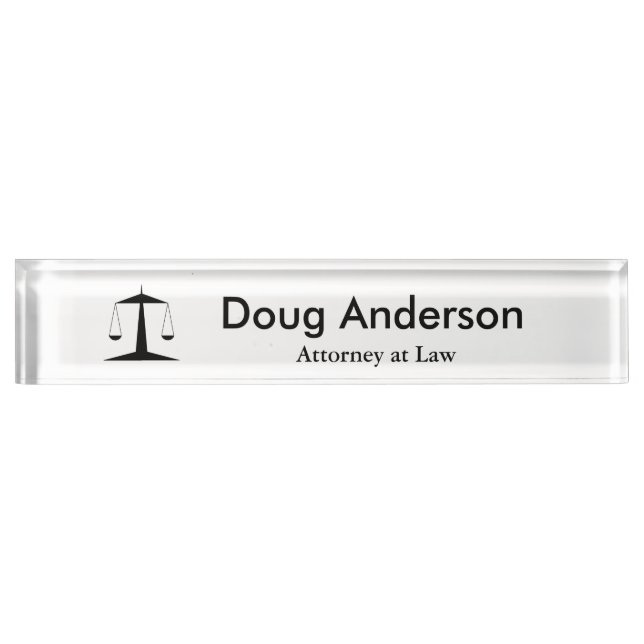 Personalized Lawyer Nameplate (Front)