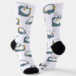 Personalized Lazy Cute Penguin pattern Socks