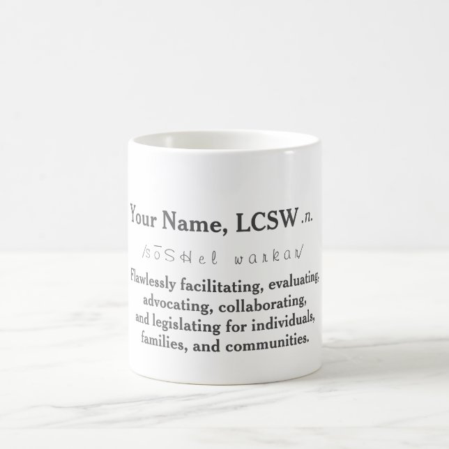 Personalized LCSW Mug (Center)