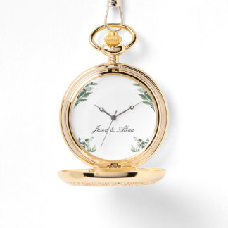 Personalized Leaf-Design Watch with Custom Names