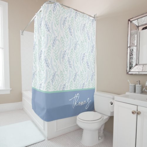 Personalized Leaf Shower Curtain