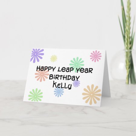 Personalized Leap Year Birthday Card