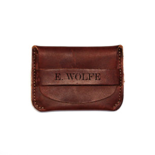 Personalized Leather Flap Wallet
