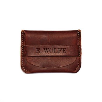 Personalized Leather Flap Wallet by heritagewedding at Zazzle