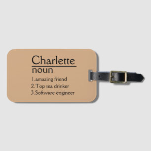 Personalized leather luggage tag, Personalized tra Luggage Tag