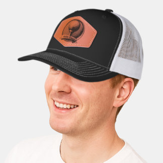 Personalized Leather Patch Golfer's Cap